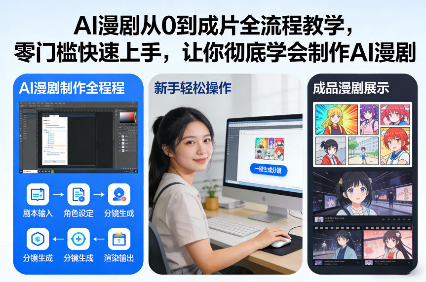 AI漫剧从0到成片全流程教学,零门槛快速上手,让你彻底学会制作AI漫剧【保姆级教程】-阳知网创资源库