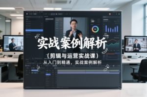 剪辑与运营实战课,从入门到精通,实战案例解析(更新2026)-阳知网创资源库