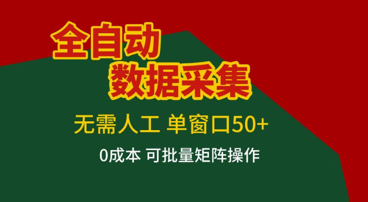 全自动数据采集,无需人工,单窗口50+,0成本可批量矩阵操作【揭秘】-阳知网创资源库