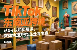 TikTok东南亚跨境从0-1认知实操课,教你快速开始出海生意-阳知网创资源库