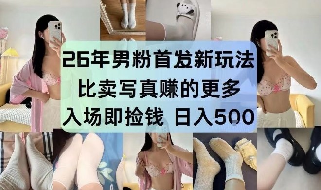 26年男粉首发最新3.0玩法,独此一家,比卖写真賺的更多,入场即捡钱,日入5张【揭秘】-阳知网创资源库