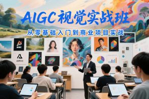 AIGC视觉实战班,从零基础入门到商业项目实战-阳知网创资源库