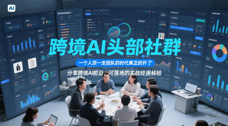 跨境AI头部社群,一个人顶一支团队的时代真正的开始了,分享跨境AI前沿,可落地的实战经验-阳知网创资源库
