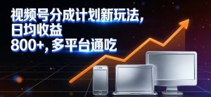 视频号分成计划新玩法,日均收益8张,多平台通吃-阳知网创资源库