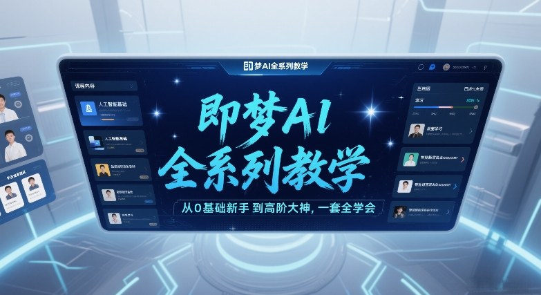 即梦AI全系列教学,从0基础新手到高阶大神,一套全学会-阳知网创资源库