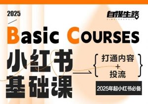 自媒生路小红书基础课，打通内容+投流，2025年起小红书必备-阳知网创资源库