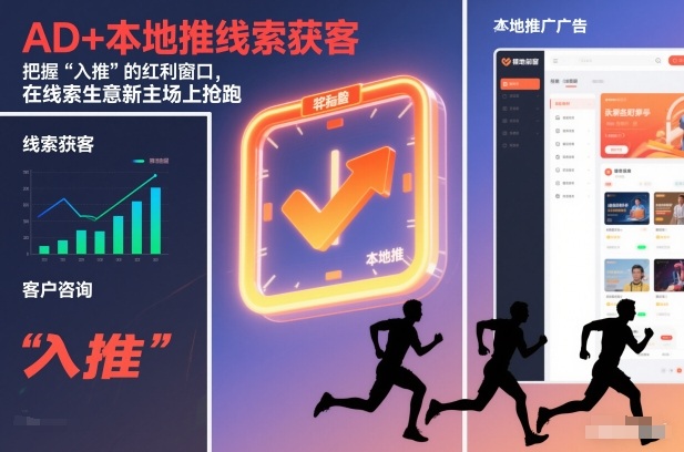 AD+本地推线索获客,把握“入推”的红利窗口,在线索生意新主场上抢跑-阳知网创资源库