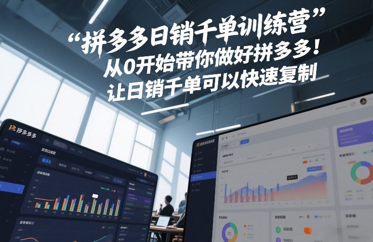 拼多多日销千单训练营,从0开始带你做好拼多多,让日销千单可以快速复制(更新26年1月)-阳知网创资源库