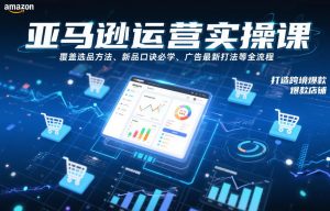 亚马逊运营实操课,覆盖选品方法、新品口诀必学、广告最新打法等全流程,打造跨境爆款店铺-阳知网创资源库