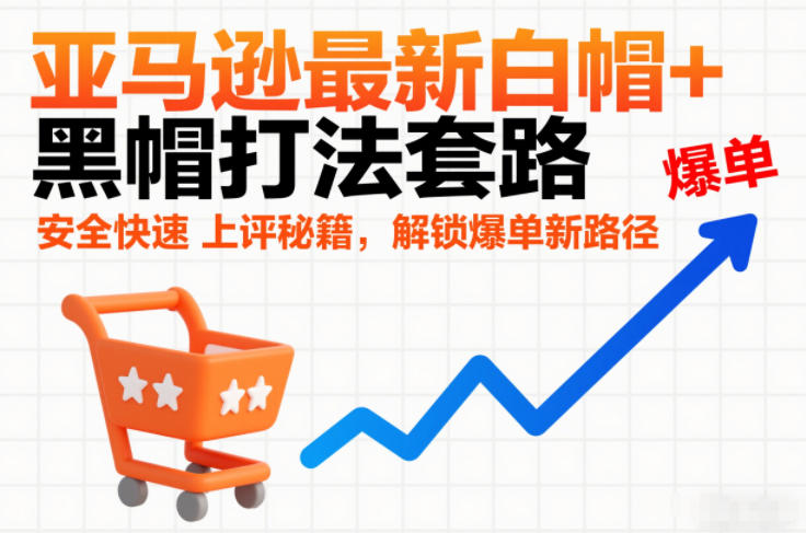 亚马逊最新白帽+黑帽打法套路,安全快速上评秘籍,解锁爆单新路径-阳知网创资源库
