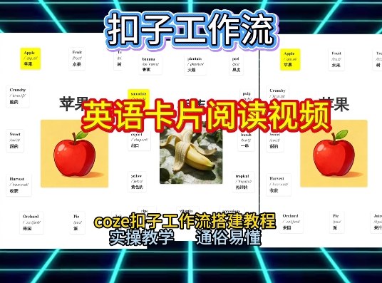 【一键生成英语卡片单词阅读工作流】2026保姆级教程,Coze工作流一键搭,英语单词卡片+阅读练习直接搞定-阳知网创资源库