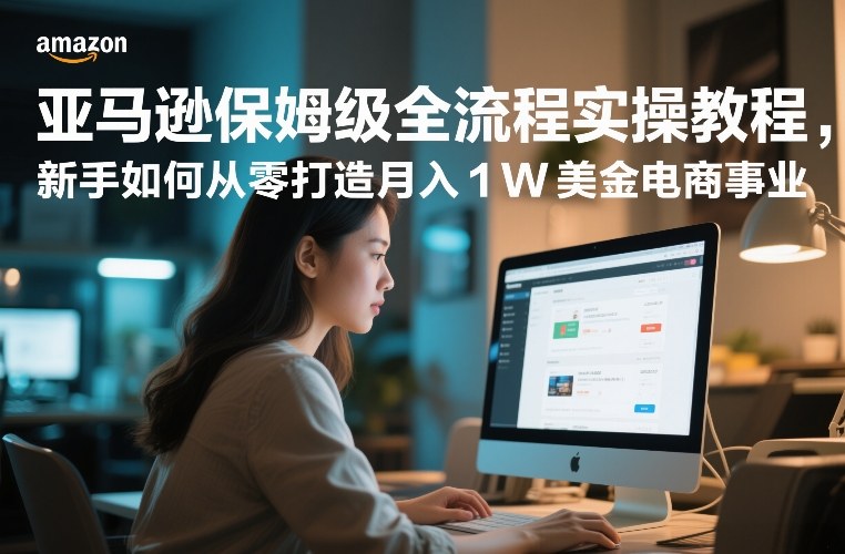 亚马逊保姆级全流程实操教程,新手如何从零打造月入1W美金电商事业-阳知网创资源库